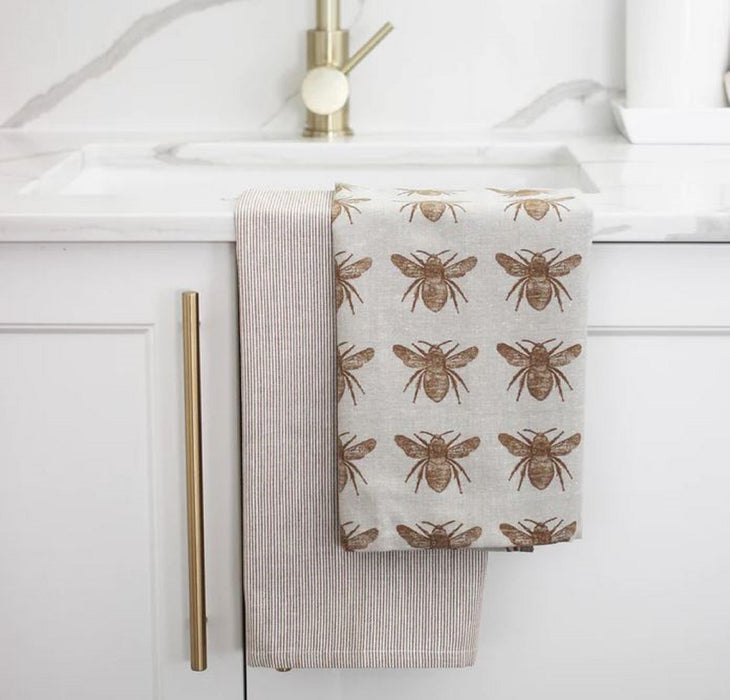 Honey Bee Tea towel set of Two