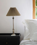 Pleated Linen Shade 35cm Taupe
