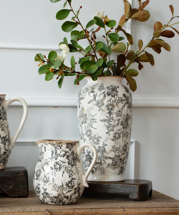 Floral Vase Black Large