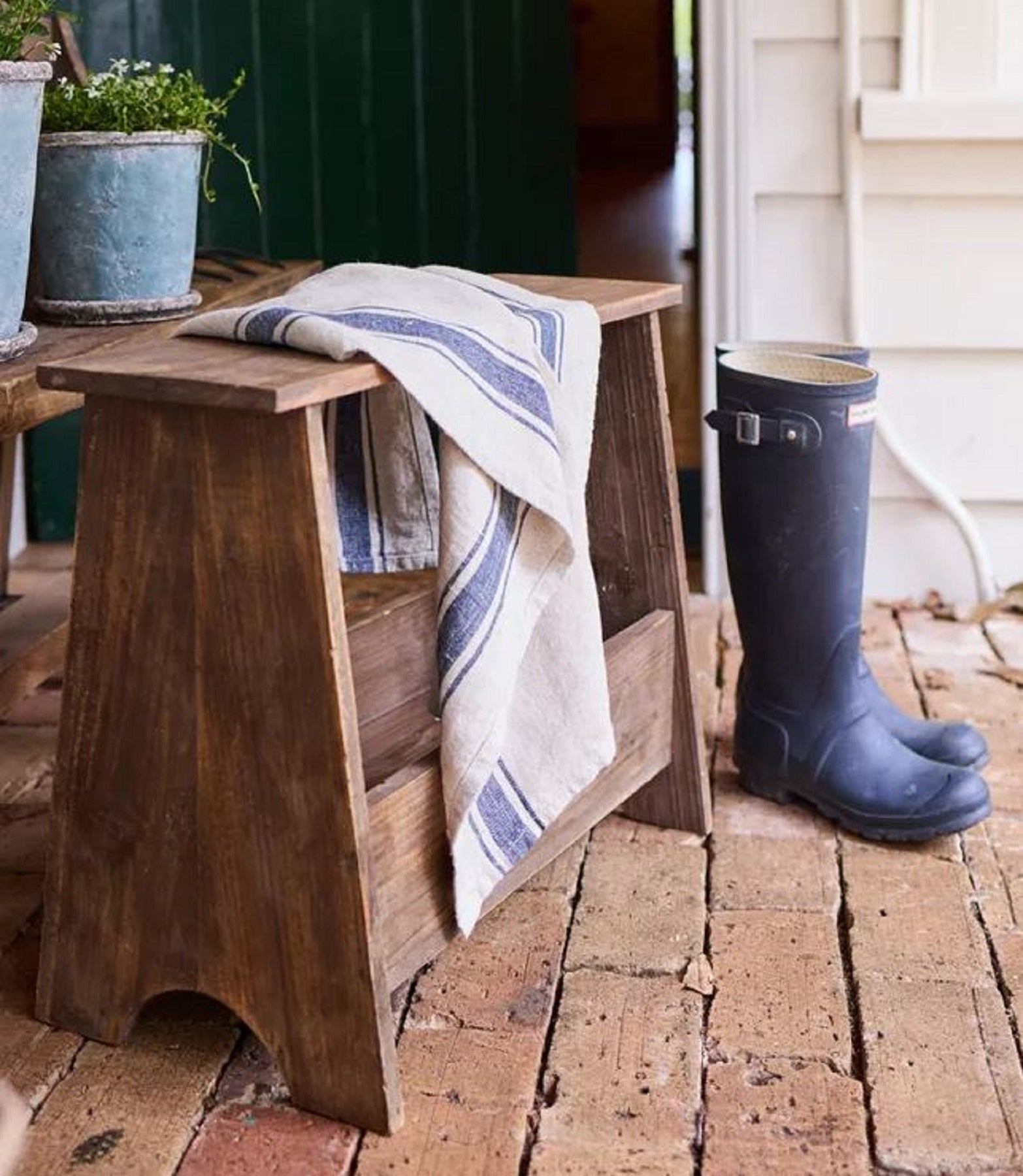 Rustic Magazine/Holder Stool