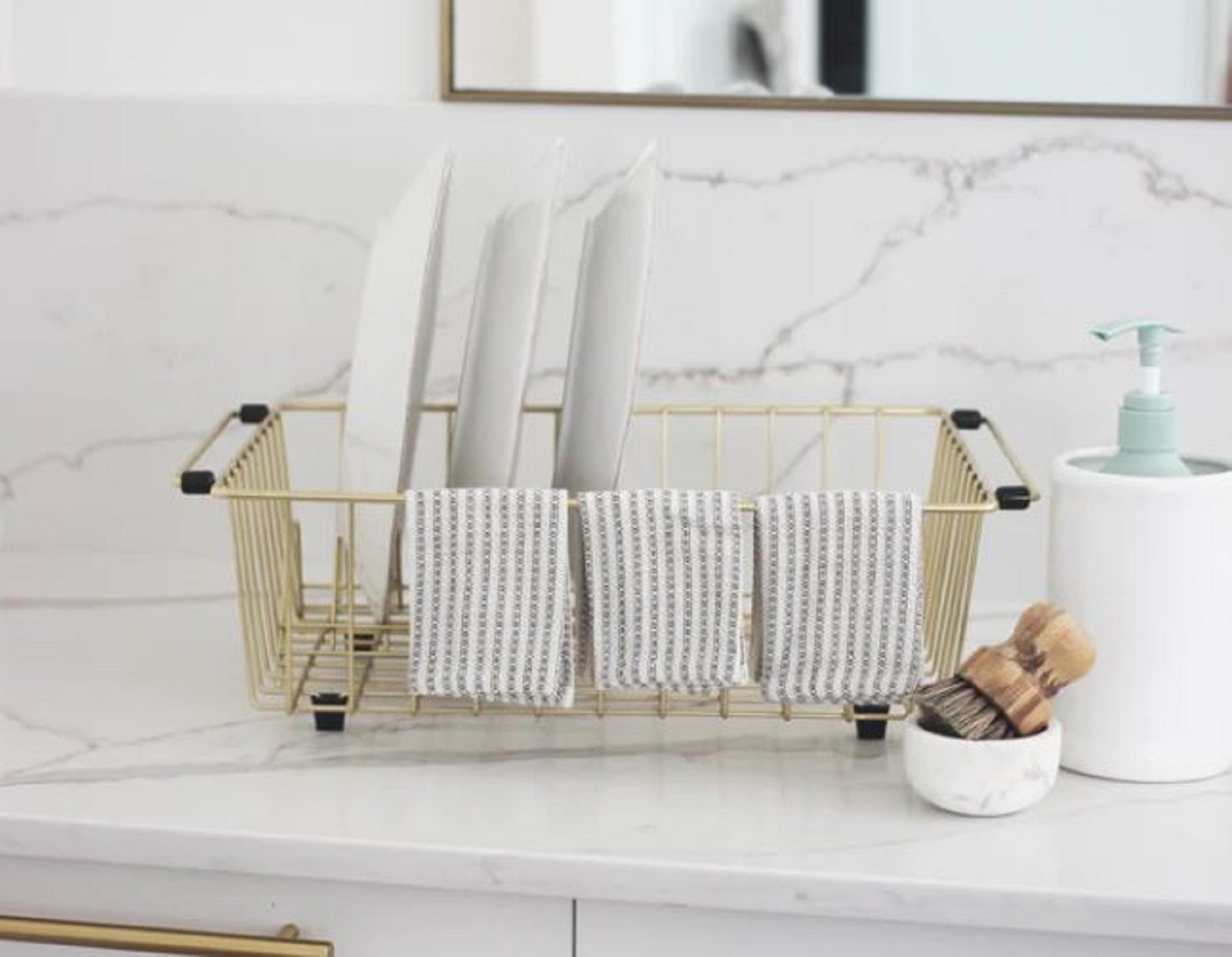 Manor Stripe Waffle Dish Cloth set of Two