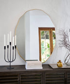 Mirror Oval Wave Small