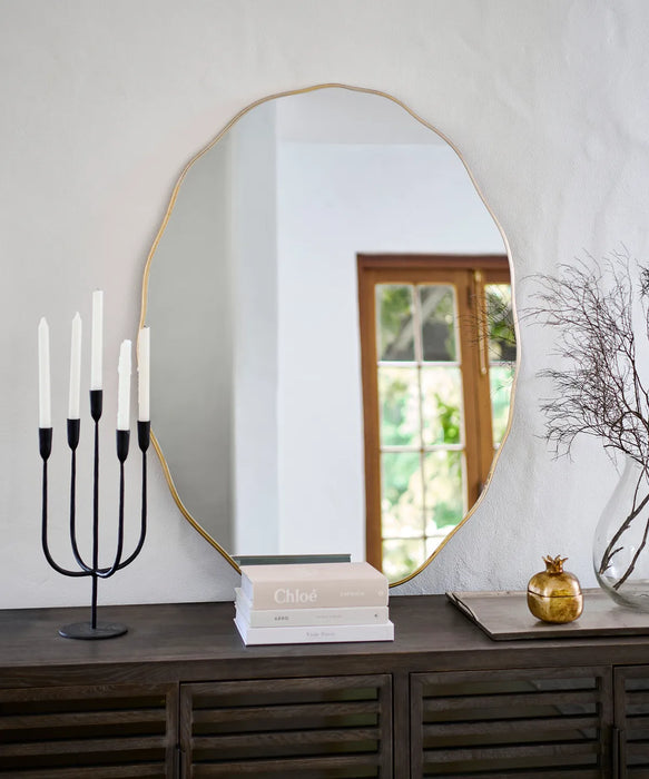 Mirror Oval Wave Small