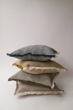 Cushion Slub Chambray Mustard 50x50cm