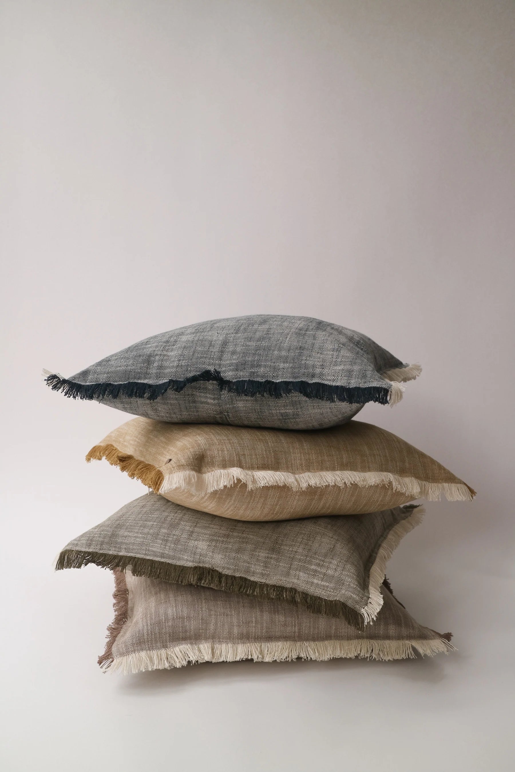 Cushion Slub Chambray Mustard 50x50cm
