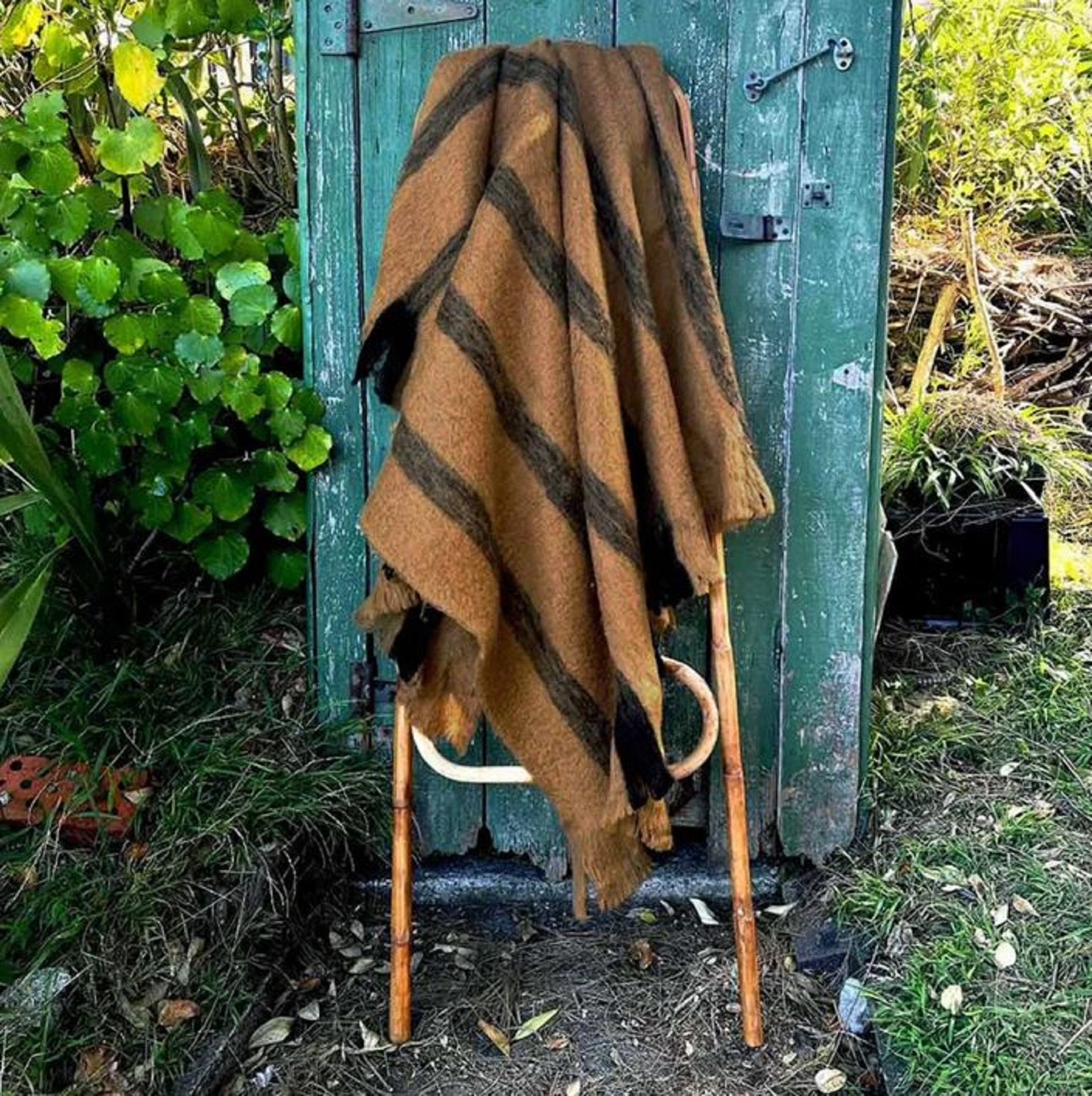 Throw Bliss Blend Mohair Ochre/Black