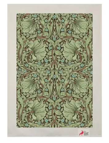 William Morris Tea Towel Pimpernel Green
