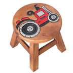 Red Tractor Kids Stool