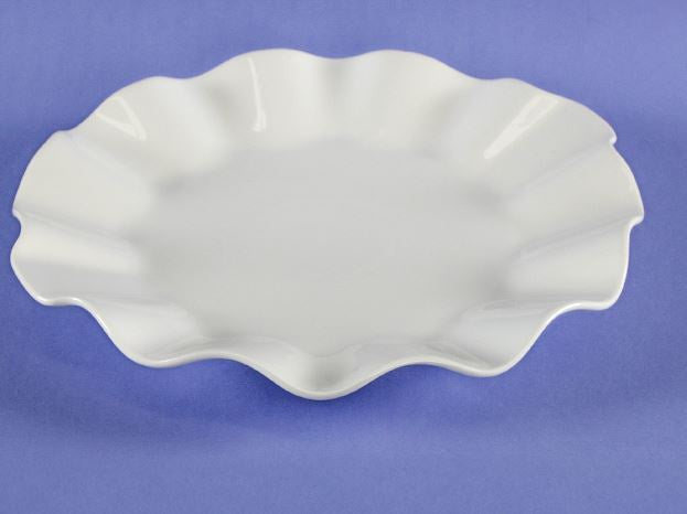 Ruffle Plate White
