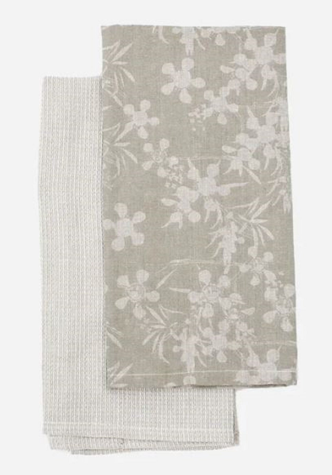 Myrtle Tea Towel Sage pack of two