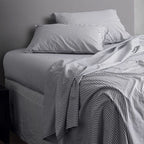 King Single Sheet Set – Black Ticking (100% Cotton)