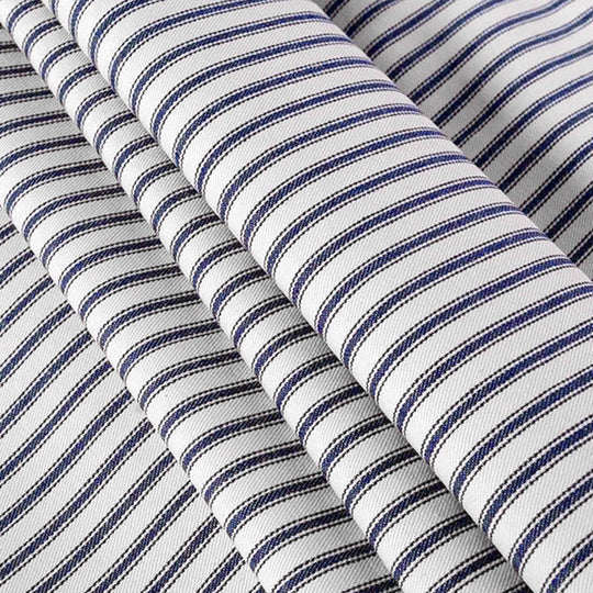 King Single Sheet Set – Navy Ticking (100% Cotton)