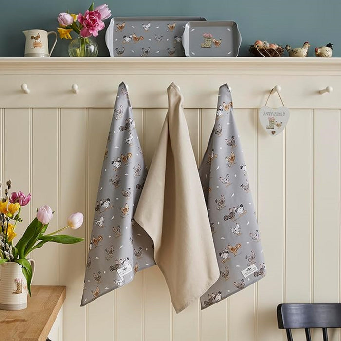 Hen House set of three tea towels