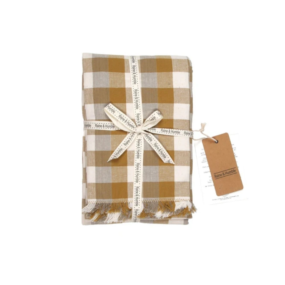 Tablecloth Double Check Yellow Sunset