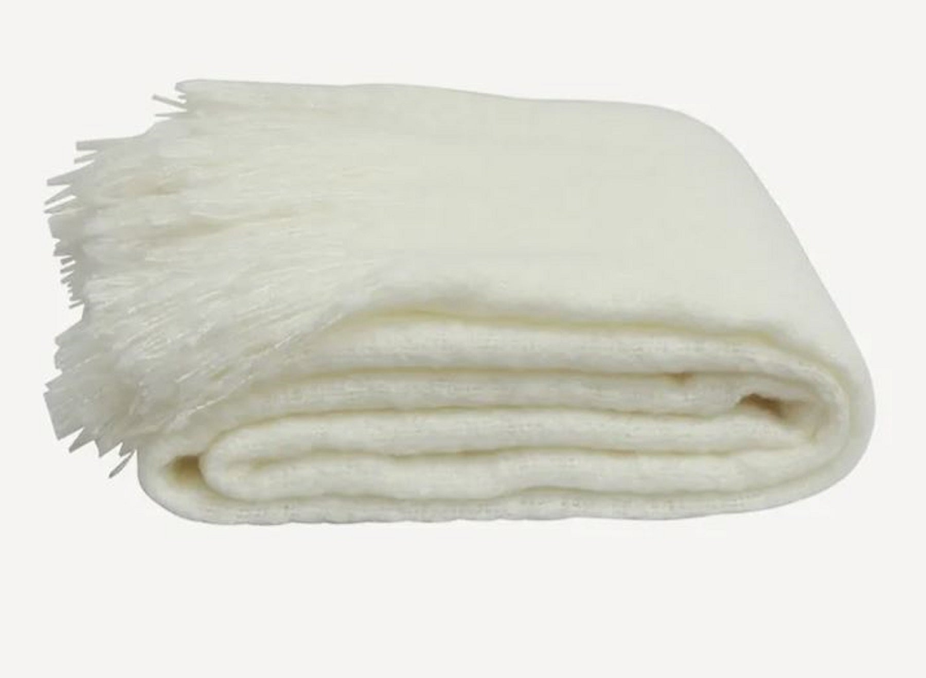 Throw Tassle Off White