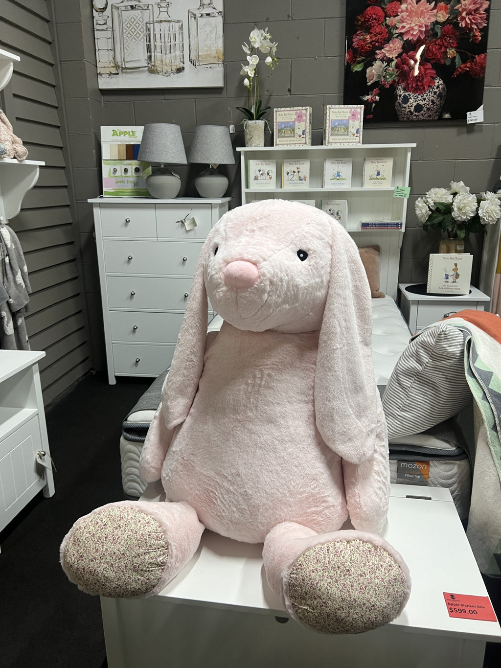 Giant Flopsy Bunny Floral Sweet Pink ( 1 metre tall )