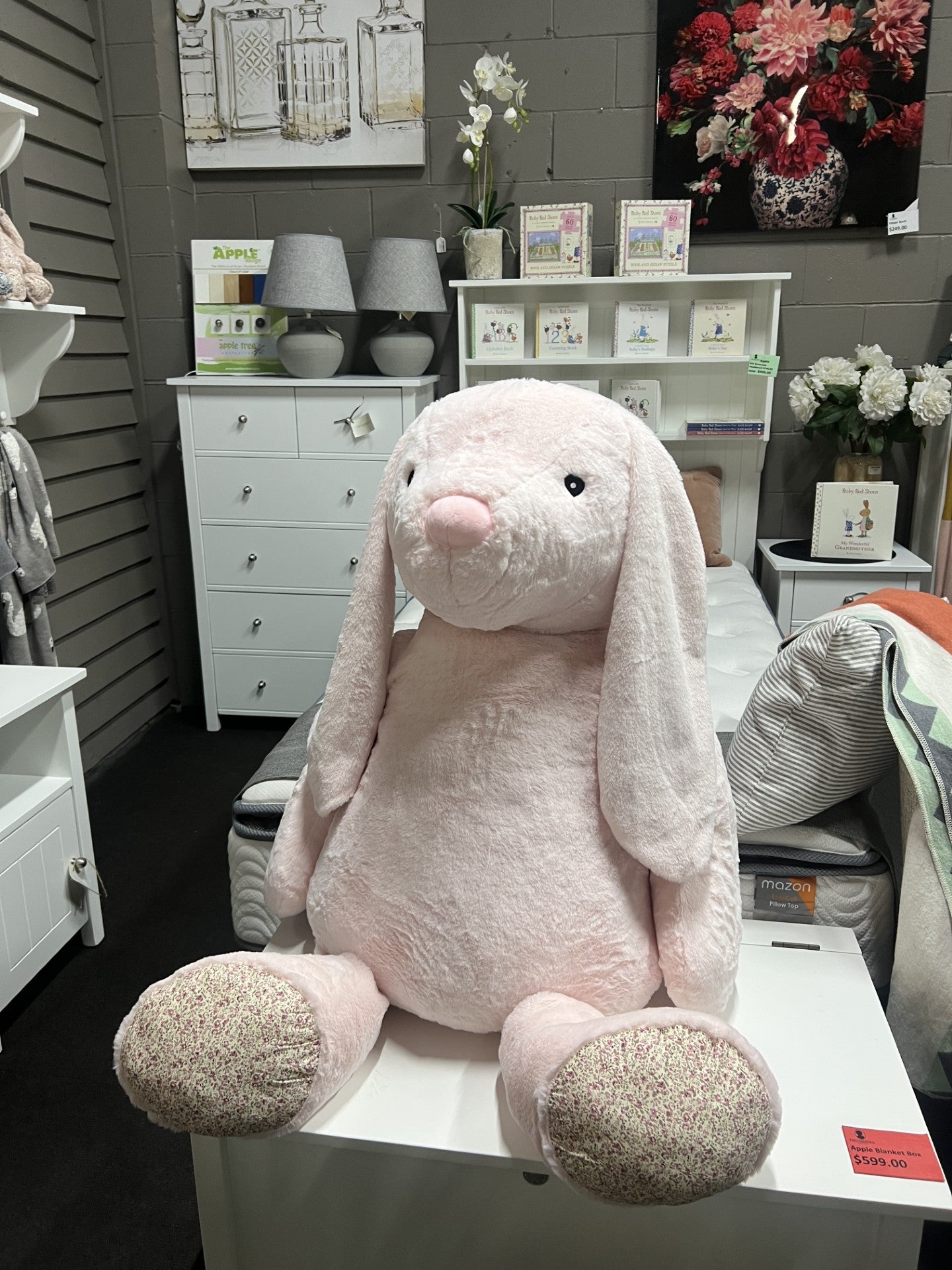 Giant Flopsy Bunny Floral Sweet Pink ( 1 metre tall )