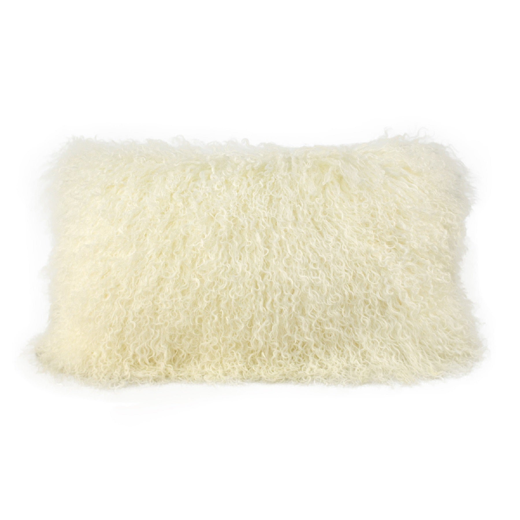 Tibetan Lamb Fur Cushion Cream 30x50