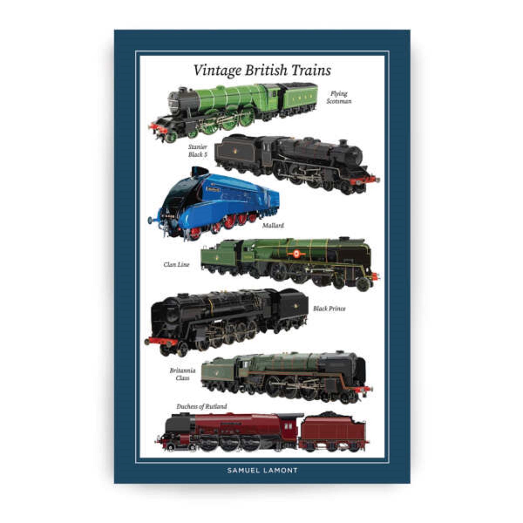 Tea Towel Vintage Trains