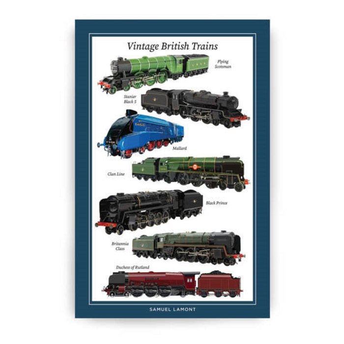 Tea Towel Vintage Trains