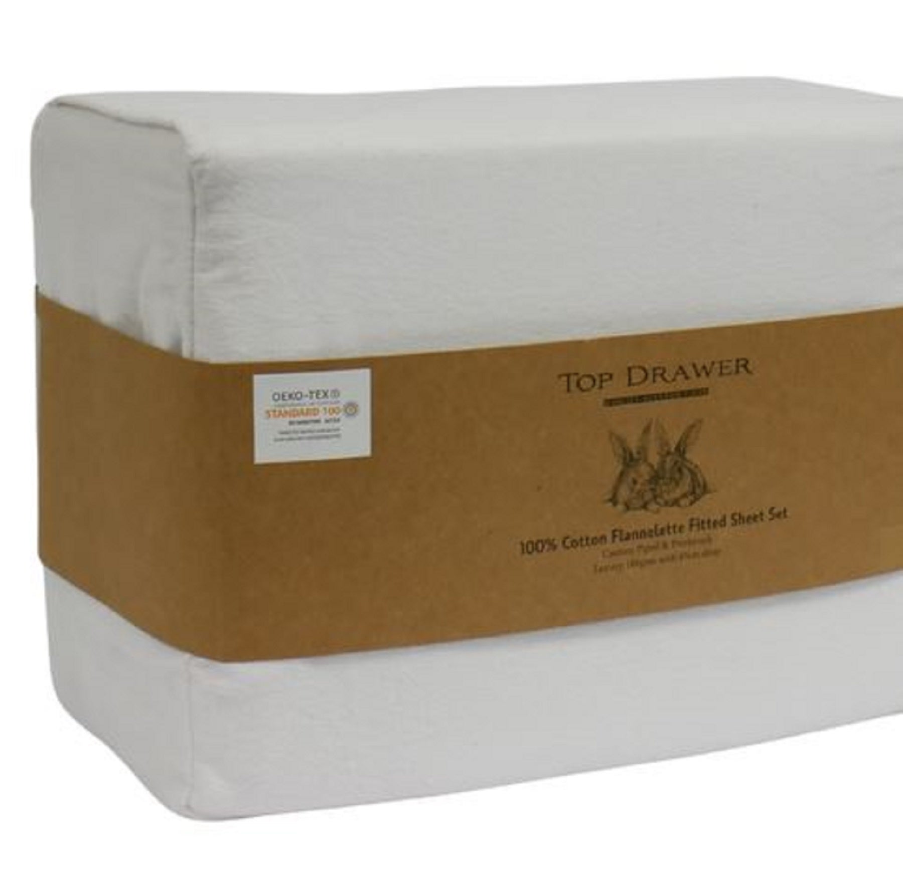 Flannellete Sheet Set Queen White