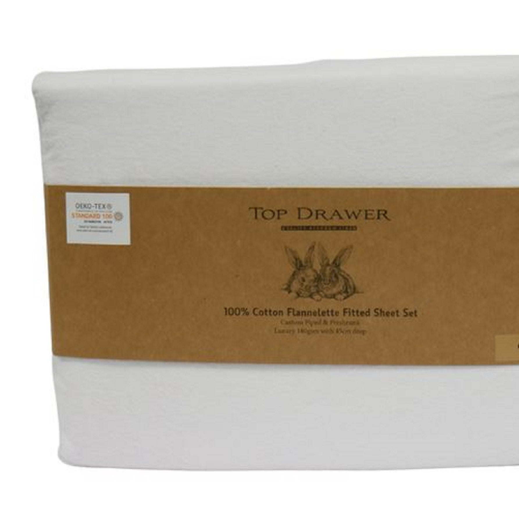 Flannelette Sheet set Super King White
