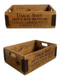 Wooden Box/Tray stencilled with hole Handle