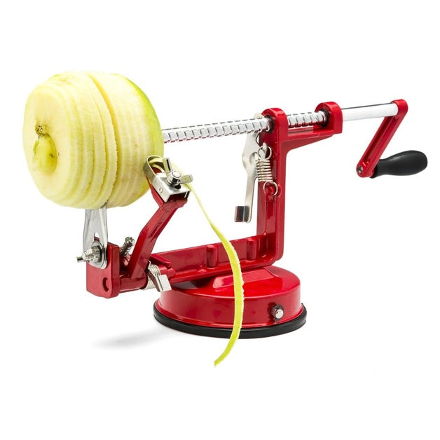 Appetito Apple Peeler with Vacuum Base RED