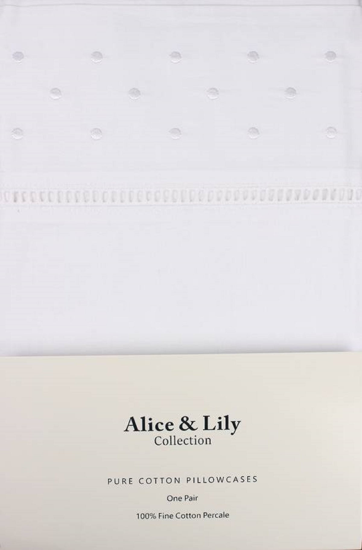 Embroidered White Dot Pillowcase Alice & Lily9418386026490