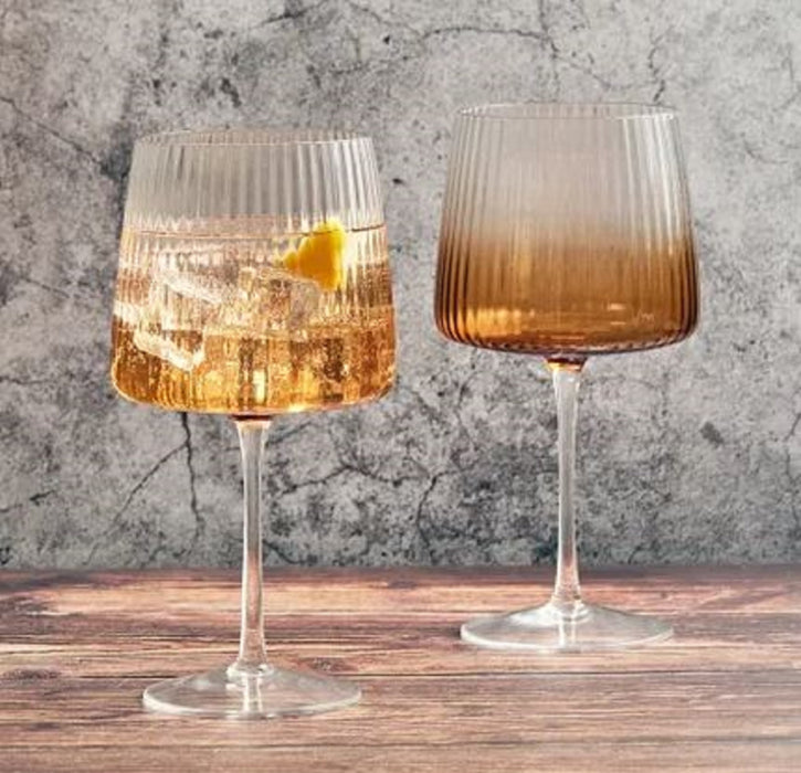 Empire Gin set of Two Amber
