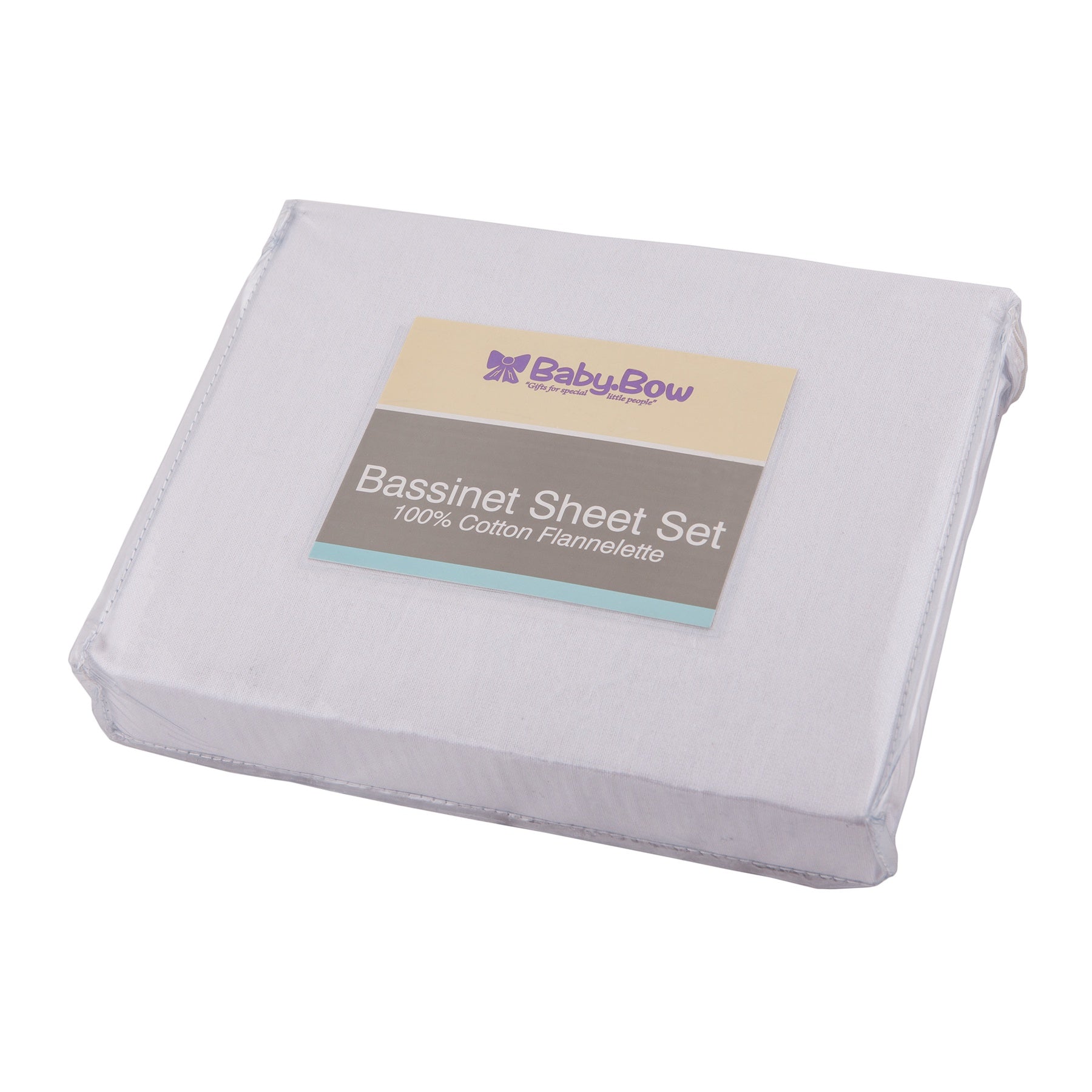 Baby Bow Bassinet Flannelette Sheet Set (assorted Colours)