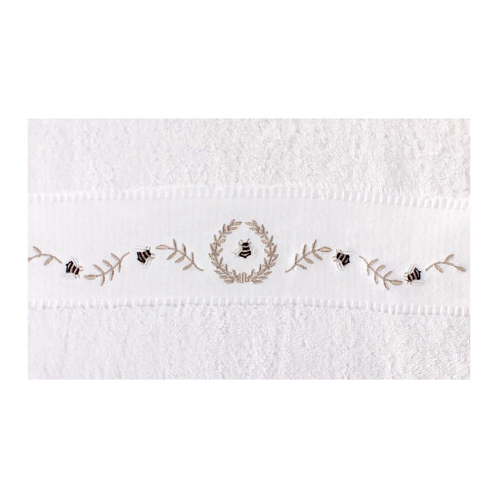 Hand Towel Embroidered Bees