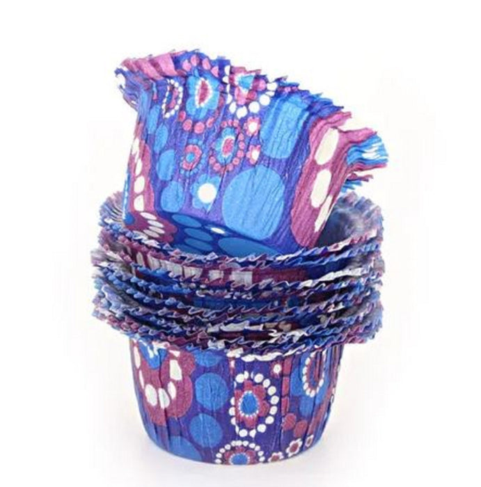 Bakecups Flower Ruffle Blue