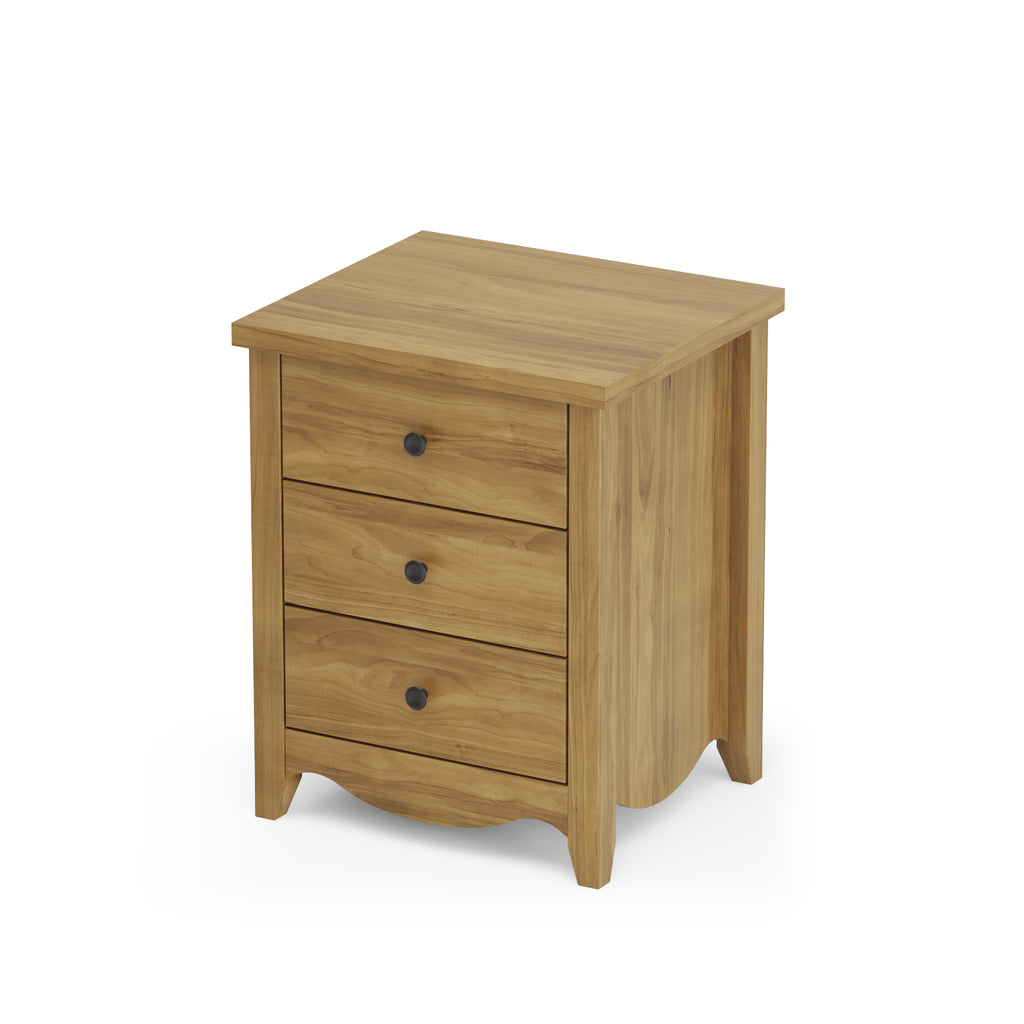 Brawton 3 Drawer Bedside