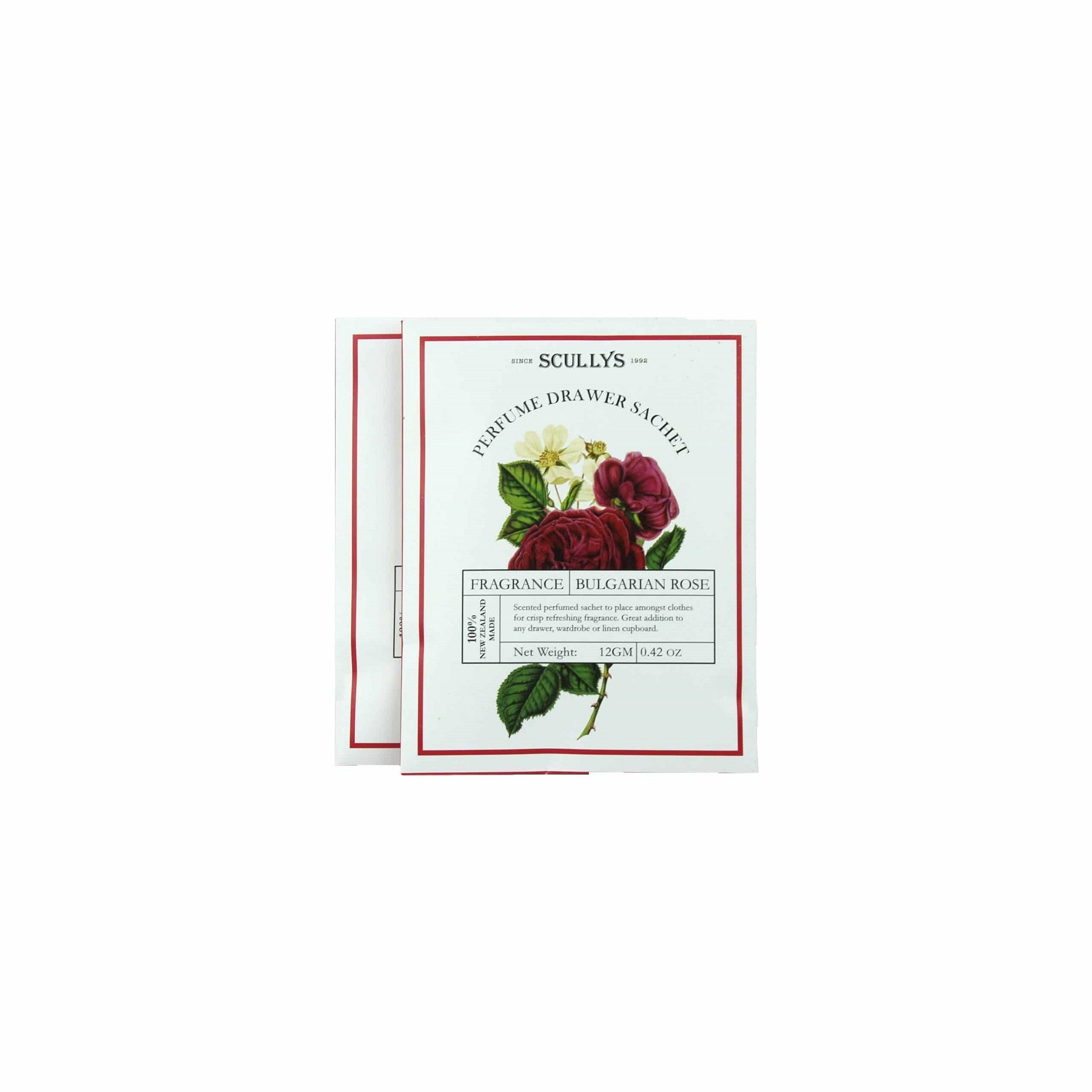 Bulgarian Rose Drawer Sachet set of 2