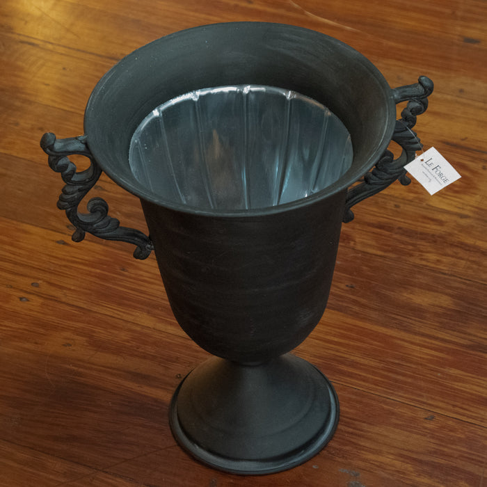 Metal Urn 36cm Black