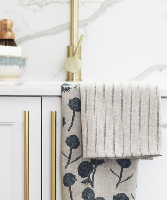 Tea Towel set of two Artichoke  Dark Slate