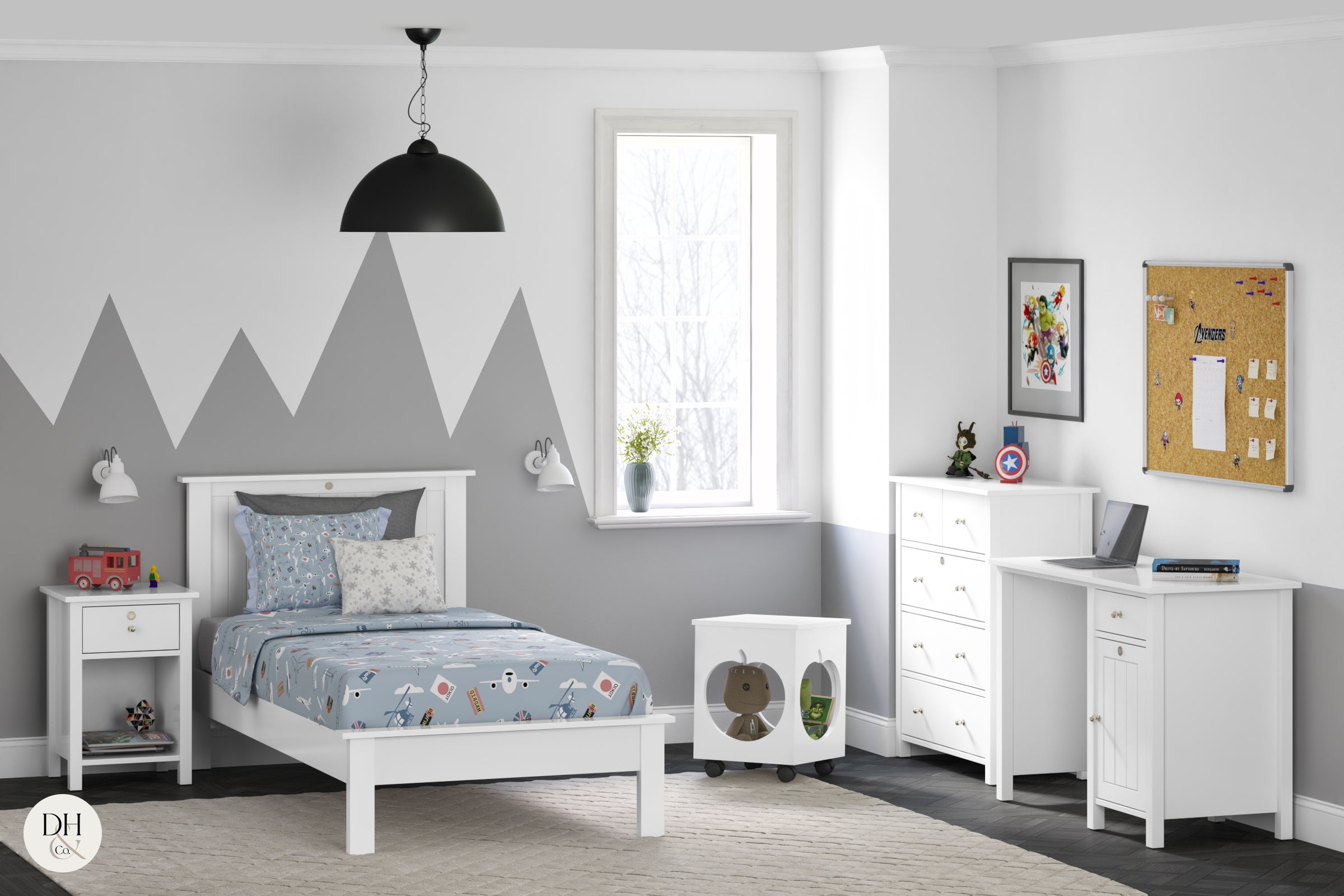 Apple 1 Drawer Bedside