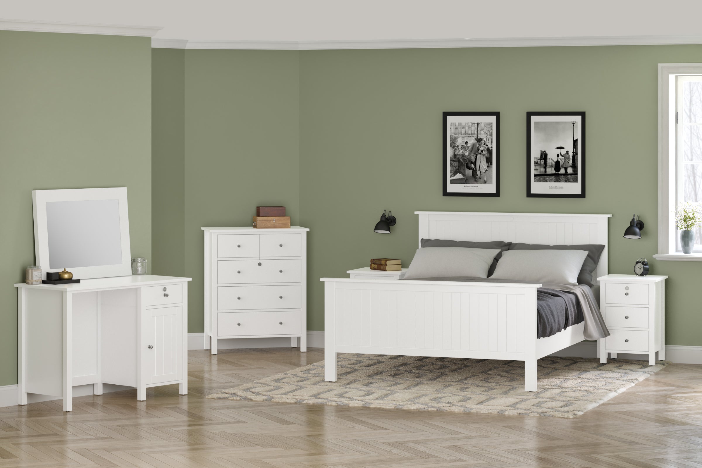 Apple 6 Drawer Dresser and Mirror