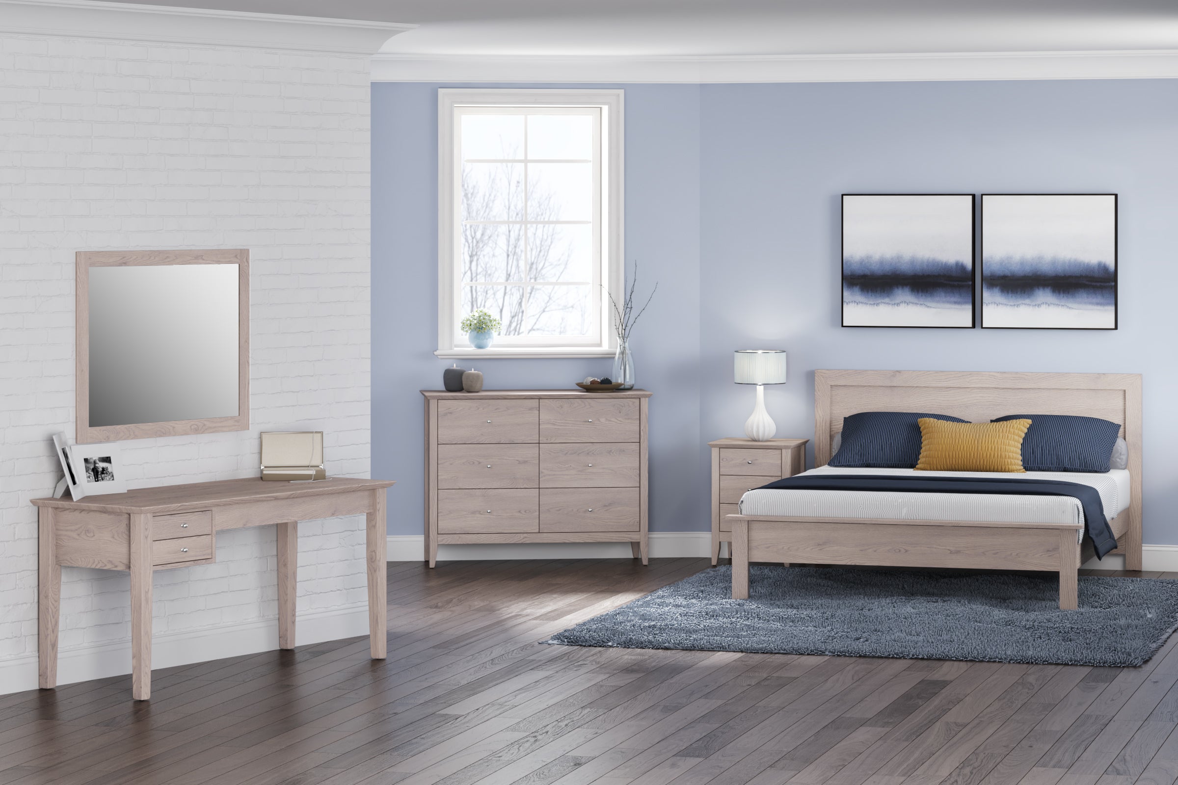 Ava Desk with 2 Drawers