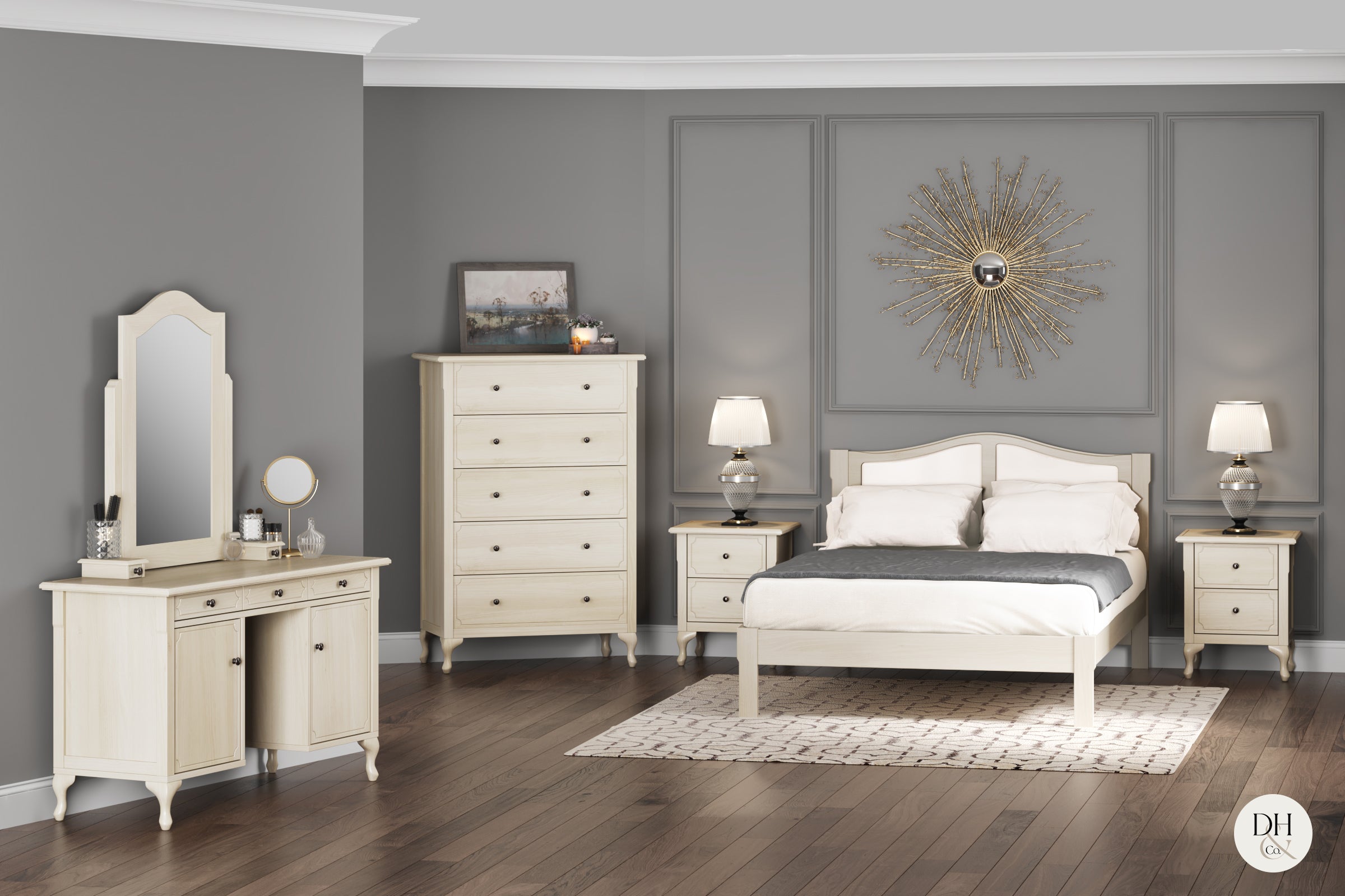 Marseille 7 Pinhole Dressing Table / Mirror