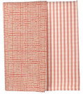 Tea Towel Gingham  Fig set of two
