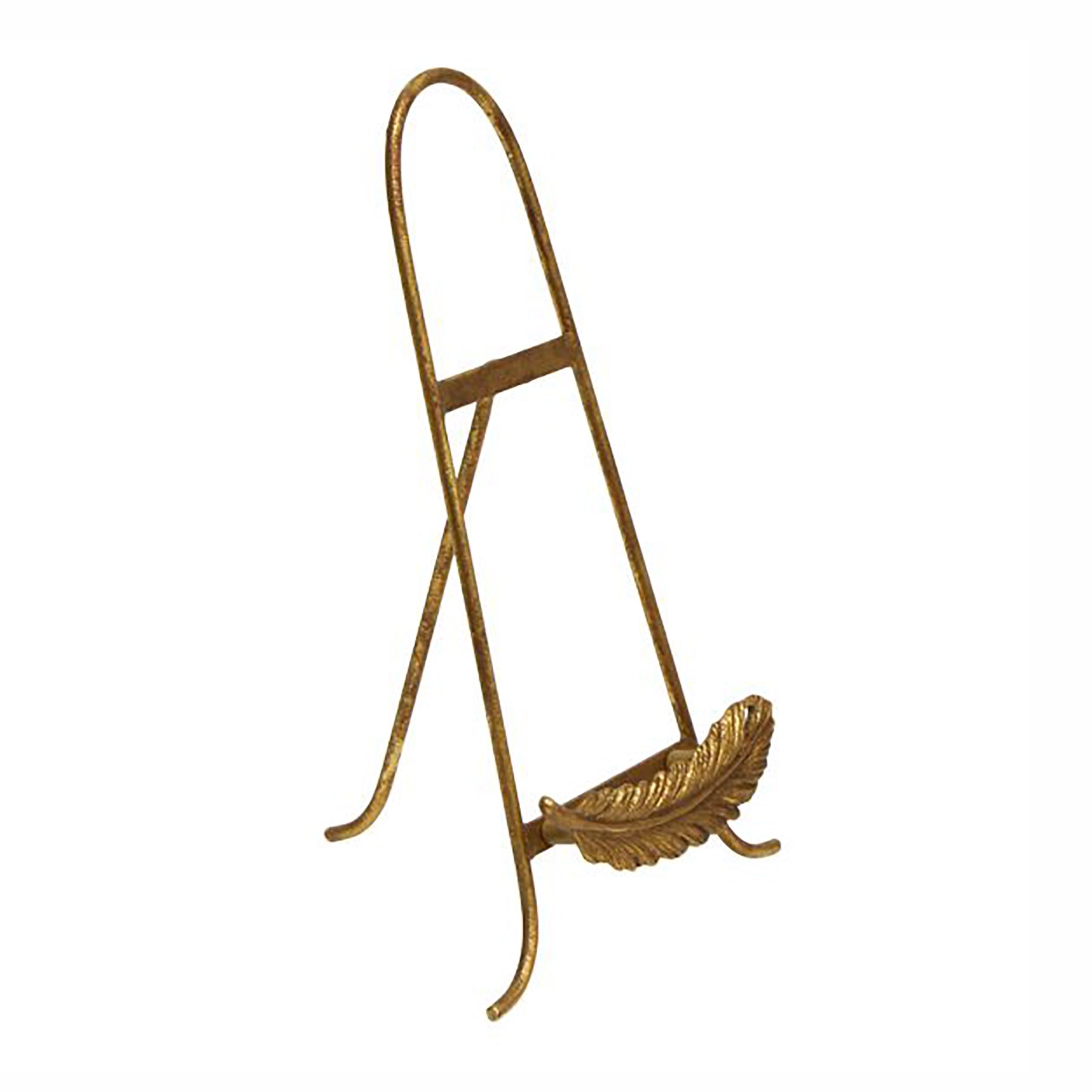 Gold Feather Plate Stand