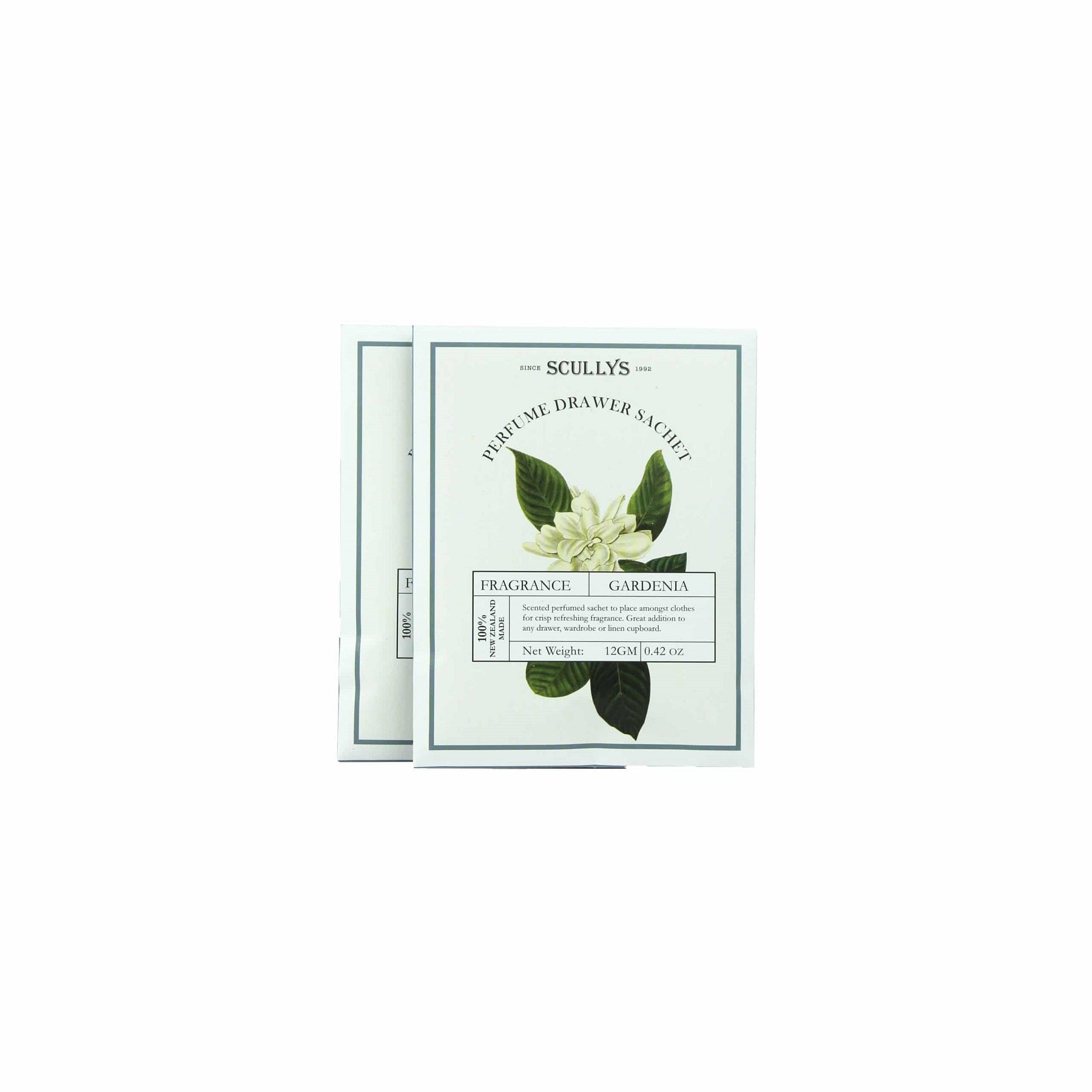 Gardenia Perfumed Drawer Sachets set of 2