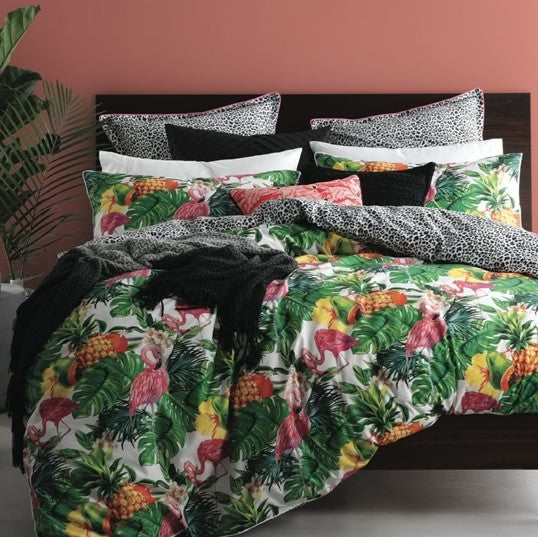 Flamingo Punch Duvet Set Queen
