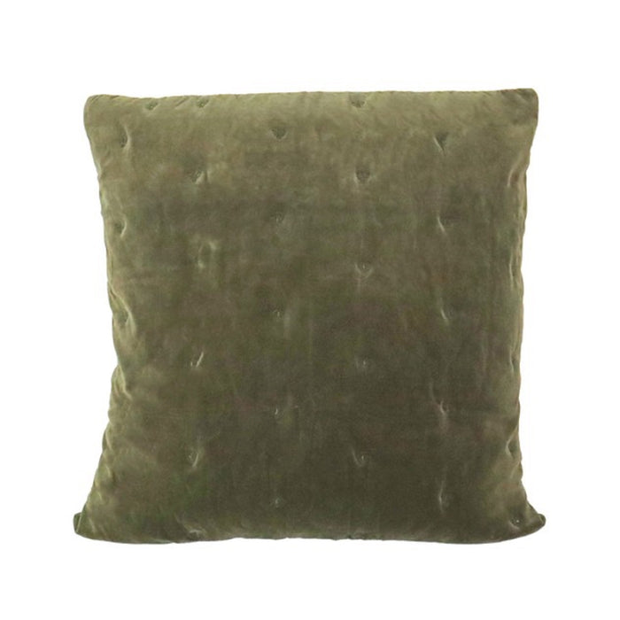 Mason Bee Velvet Cushion Olive Green 60x60cm