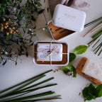 Lemongrass Goats Milk soap dish set