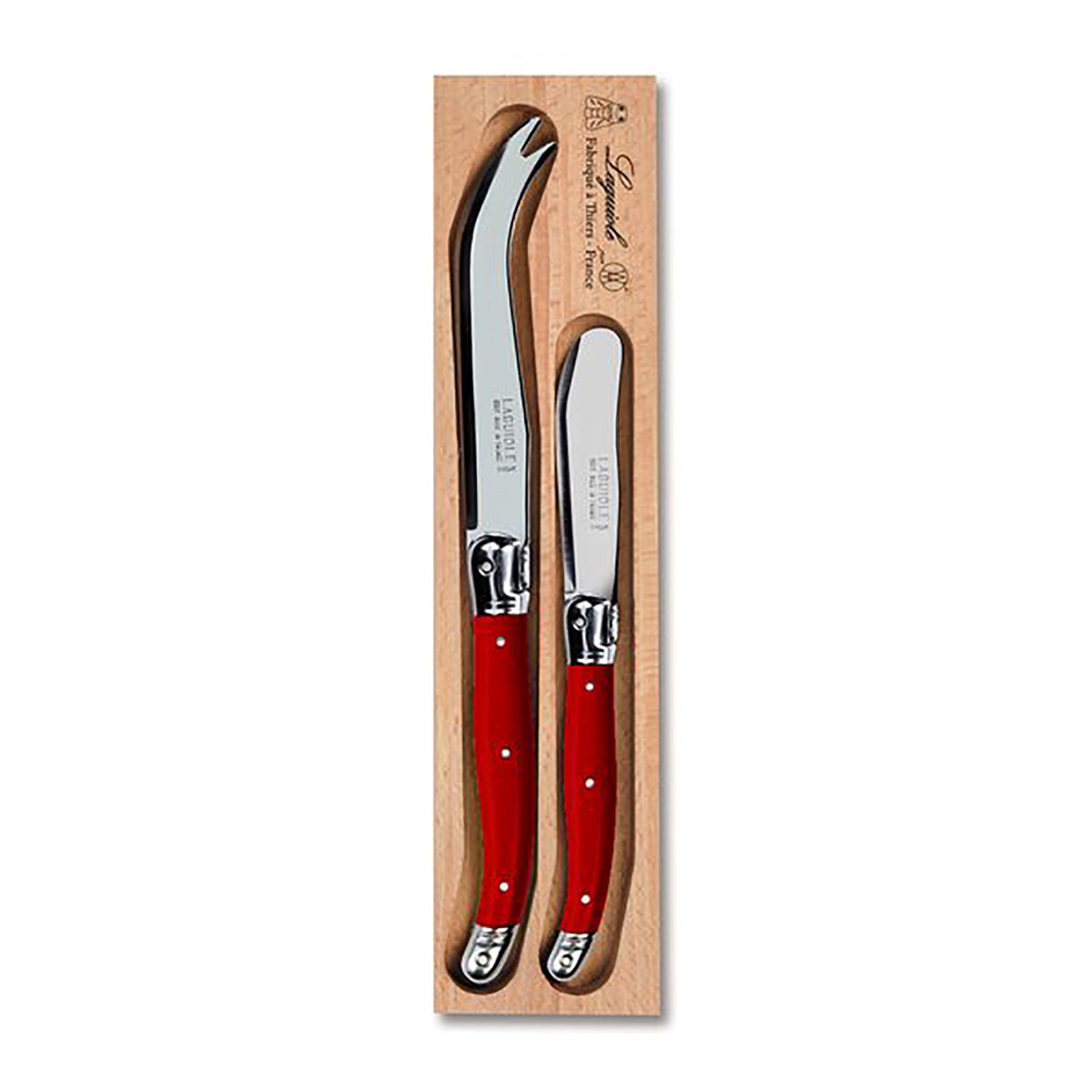 Verdier 2pc Cheese Set Red