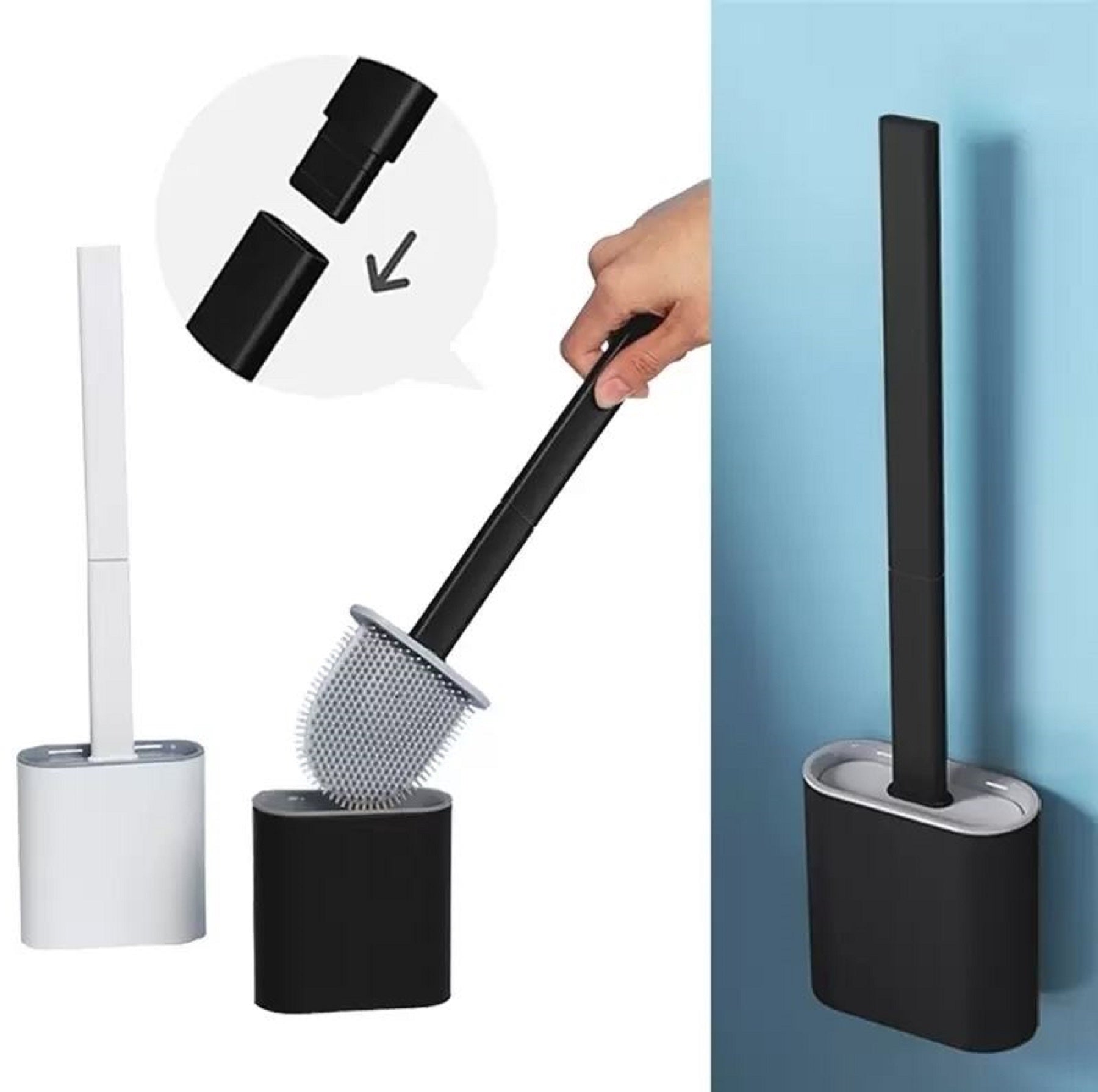 Toilet Brush Set Black