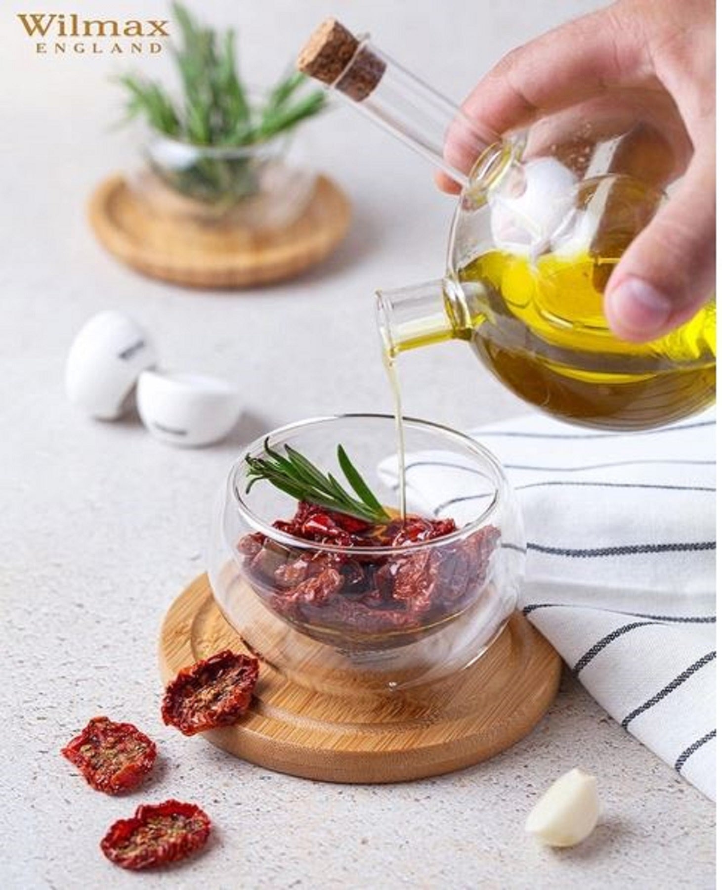 Oil Vinegar glass Round bottle